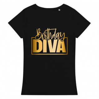 Birthday Diva in Gold - Organic T-Shirt