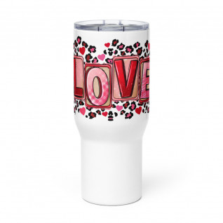 8 Valentine's Day - On Trend "LOVE" Travel Mug with Handle
