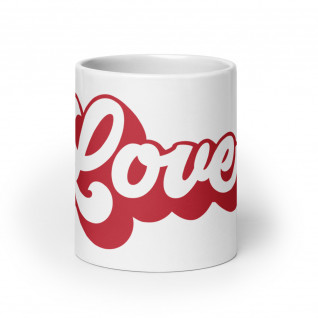 9 Valentine's Day White Glossy "LOVE" Mug